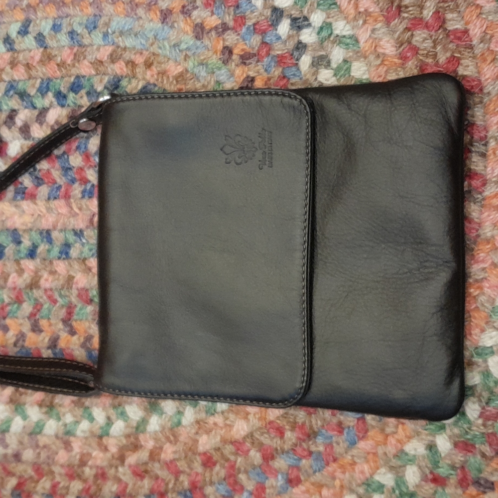 Vera Pelle brown leather crossbody